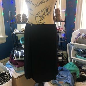 size 8 long black skirt